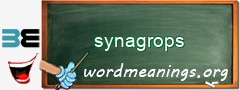 WordMeaning blackboard for synagrops